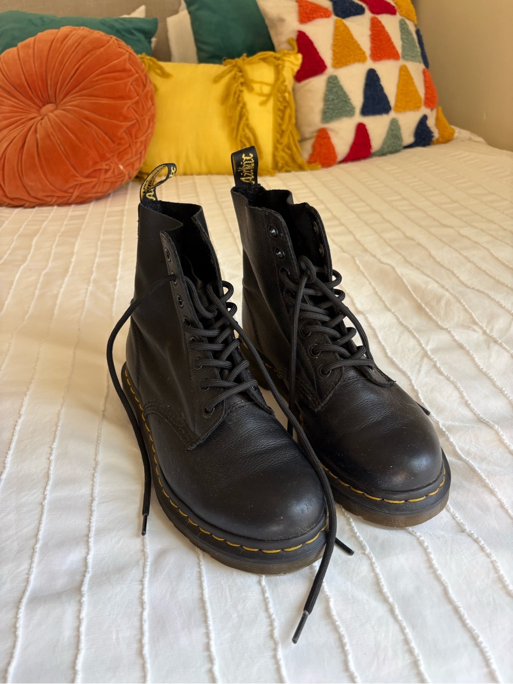 Dr. Martens Black Suede 1460 Pascal Lace-Up Boots